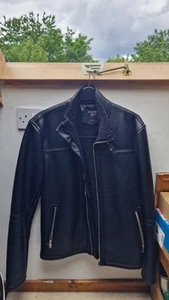 Men's Black Leather Stylish Porter And Ash Leather Jacket Size Medium - Picture 1 of 10