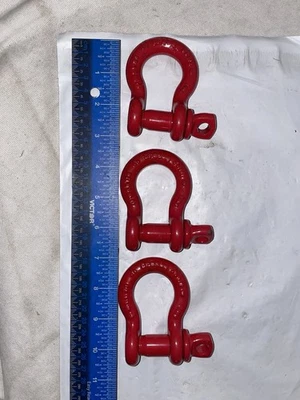 Lot Of (3) Crosby 1/2 Inch Screw In Pin Shackles WLL 2 Ton - Image 1 of 4