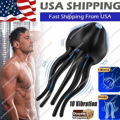 Penis Cock Ring Vibrator G-spot Dildo Massager Sex Toys For Women Men Couples - Image 1 of 4