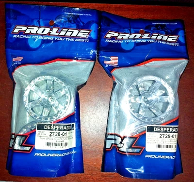 Pro line Racing RC Desperado 2728-01 & 2729-01 wheel set 2.8" front & rear 12mm - Image 1 of 3