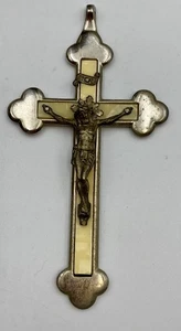 De colección Alemania Cruz Crucifijo Incrustación Más de 5” Jesús Religioso - Imagen 1 de 5
