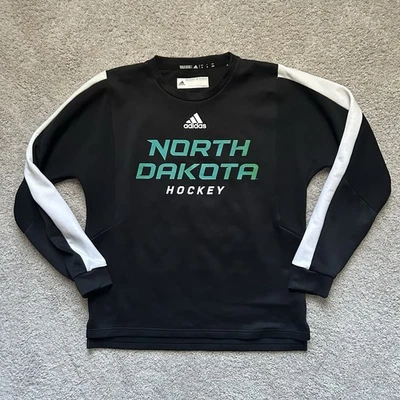 Sudadera de entrenamiento de cuello redondo Adidas de hockey de Dakota del Norte emitida por el equipo M Foto 1 de 4