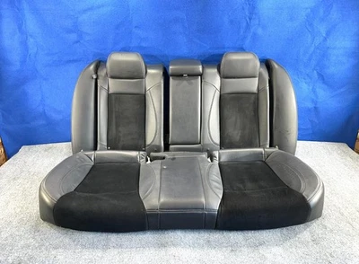 2012 - 2014 CHRYSLER 300C SRT8 OEM BLACK LEATHER SUEDE REAR UPPER LOWER SEATS - Image 1 of 4