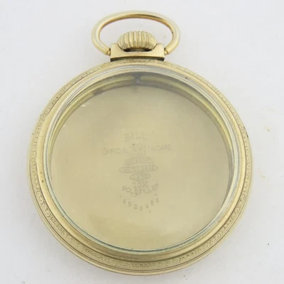 Ball Watch Co. 16 Size Railroad Pocket Watch Signed YGF Pocket Watch Case - Image 1 of 4