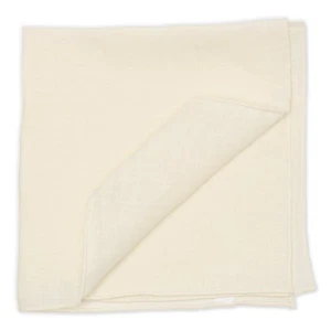 VANNUCCI Hand-Rolled Off-White Linen Pocket Square NEW 45cm x 45cm - Picture 1 of 2