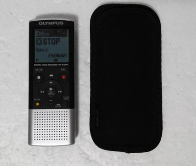 Olympus VN-8100PC Handheld Digital Voice Recorder w/ Case, TESTED AND WORKING - Image 1 of 4