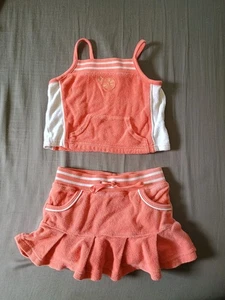 Koala Kids Baby Two-Piece Tennis Set 6-9 Months Tank & Skort Set Terry Cloth - Picture 1 of 3