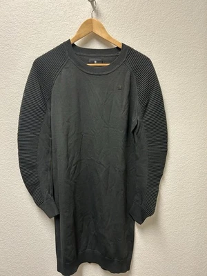 Vestido Suéter G-Star Crudo Suzaki Tejido Moto Talla M Verde Oliva Ciudad Informal Foto 1 de 4