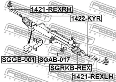 Lenkstange Vorderachse 1422-KYR FEBEST für SSANGYONG ACTYON I KYRON - Bild 1 von 4