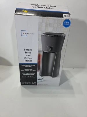 Mainstays MS54100125661 cafetera helada de un solo servicio con vaso, tapa y pajita Foto 1 de 2