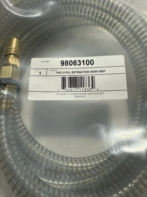 U VIEW 98063100 UView Vac-U-Fill Extraction Hose Assembly New