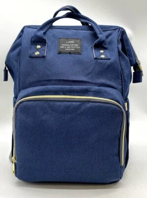 LAND Large Capacity Practical Black Travel Diaper Bag Backpack Waterproof 16x10 - Image 1 of 4