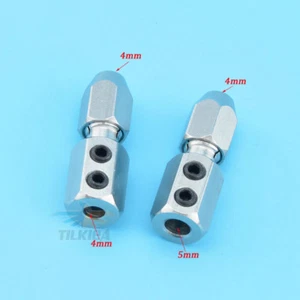 RC Boat Stainless Steel 4X4mm 5X4mm Flex Collet Coupler For Rc Boat Prop Shaft - Picture 1 of 6