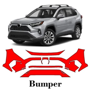 Front bumper PreCut PPF Paint Protection Film For Toyota RAV4 2019-2025 - Picture 1 of 7