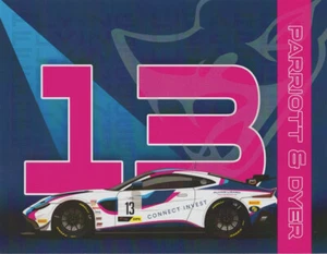 2024 Flying Lizard #13 "1st Version" Aston Martin SRO GT4 America Hero Card - Picture 1 of 2
