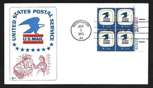 #1396 8c  USPS Emblem- Cover Craft  FDCPB4 Plt #32926/27 Washington, DC - Picture 1 of 2