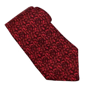 Cedric Brochier Soieries Raoul Dufy Pour Bianchini Ferier Paris Tie Red Floral - Picture 1 of 6