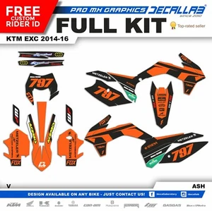 KTM EXC 2014 2015 2016 Graphics Decals Stickers Aufkleber Kit Deco Kit graphique - Picture 1 of 3