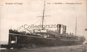 Peninsula & oriental Line P&O SS Arabia 1898-1916 Printed Postcard unposted - Picture 1 of 2