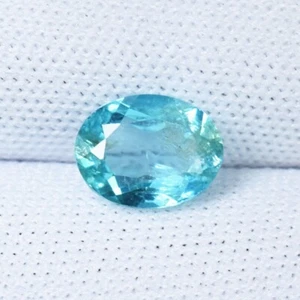 1,30 ct BESTE QUALITÄT BLAU GRÜN PARAIBA UMARMUNG / NATÜRLICHER APATIT oval Edelstein Video - Bild 1 von 3