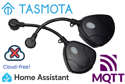 FEIT ELECTRIC Smart Plug indoor outdoor Wi-Fi Triple Outlet Tasmota MQTT Home Assistant 2-pack