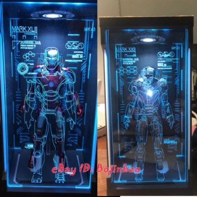 1/12 Scale Iron Man Hall of Armor Display Box Dustproof Show Case Led Hologram - Image 1 of 4