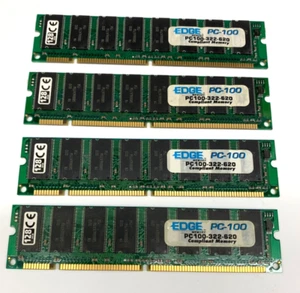 Lot of 4 Edge PC100 MEMORY SDRAM PC100-322-620 168 Pin 128MB 32965-11 - Picture 1 of 2