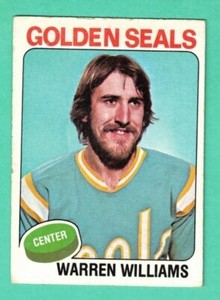 (1) WARREN WILLIAMS 1975-76 TOPPS # 217 SEALS ROOKIE VG   CARD (H1226)