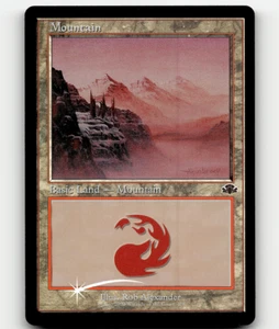 Magic The Gathering Mountain (408) (Marco Retro) LÁMINA Dominaria Tierra Remasterizada - Imagen 1 de 1
