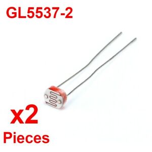 x2 pcs GL5537 Photorésistance 30-50kΩ Résistance photosensible Photoélectrique L