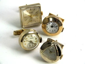 Lot of SINGLE-Half Pair Vintage WATCH Cufflinks - Projects or Repair - Picture 1 of 9