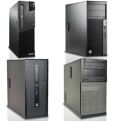 Computer Desktop PC Personalizzato DELL/HP/LEN/FUJ RAM HDD Processore WINDOWS 10 - Immagine 1 di 4