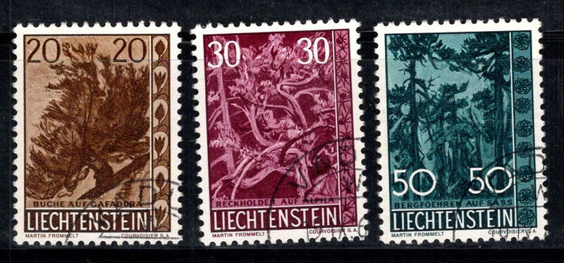 Liechtenstein 1960 Mi. 399-401 Used 100% trees - Image 1 of 1