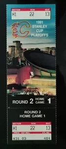 1991 Calgary Flames Playoff Ticket - Round 2 Game 1  (Unused)  - Picture 1 of 2