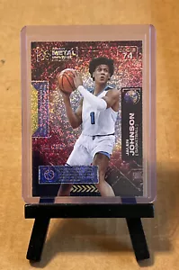 2021 Skybox Metal Universe Champ #74 Jalen Johnson Silver Dots 299/299 Duke - Picture 1 of 3