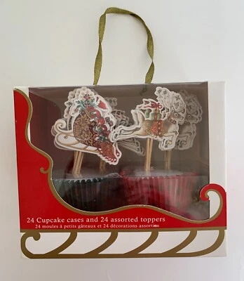 NEW Williams Sonoma Meri Meri Twas the Night Before Christmas 24 Cupcake KIT - Image 1 of 3