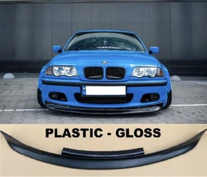 bmw E46 CSL Front lip spoiler MSPORT MTech 2 bumper splitter abs plastic GLOSS - Picture 1 of 12