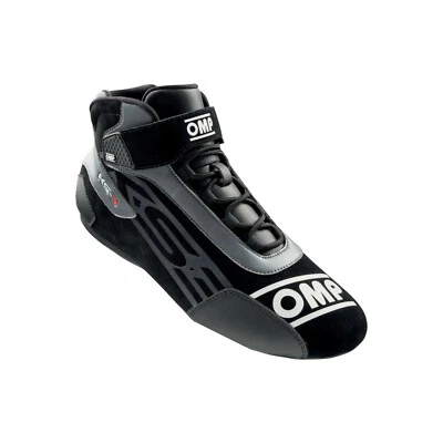 STIVALETTI SCARPE KART NERO PELLE SCAMOSCIATA OMP RACING IC/826 KS-3 SHOES