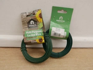 BONNINGTONS SHEDMATES GSW102B PLASTIC COATED GARDEN WIRE 20M X 2MM X 2 - Picture 1 of 3