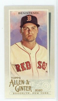 2020 Topps Allen & Ginter Baseball Andrew Benintendi Mini AG Back SP #82 - Image 1 of 2