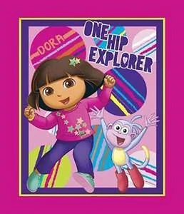 Nickelodeon Dora One Hip Explorer Quilt Panel btp PRICE REDUCED - Picture 1 of 1
