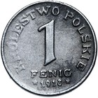 Geplantes Königreich Polen - Królestwo Polskie - 1 Pfennig Fenig 1918 - Eisen