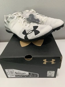 New UA Under Armour Kick Distance Track Racing 1273940-102 Mens Size 13 Spikes - Picture 1 of 5