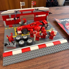 LEGO Ferrari F1 Pit Set 8375 Racers 100% Complete Set w/ Manual
