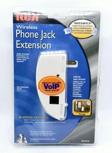 RCA RC920 Wireless Telephone Phone Jack Extension NEW - Zdjęcie 1 z 2