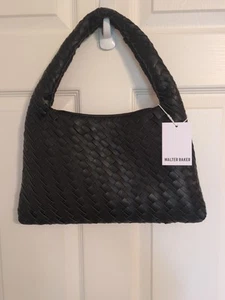 WALTER BAKER BOTTEGA INTRECCIATO INSPIRED LEATHER SHOULDER BAG BNWT - Picture 1 of 10