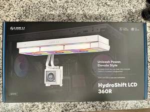 LIAN LI HydroShift LCD 360R RGB WHITE CPU COOLER Please Read Description - Zdjęcie 1 z 2