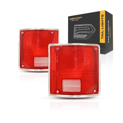 For 1973-1991 Chevy Pickup Tail Light Lens Driver & Passenger Side Plastic Foto 1 de 4