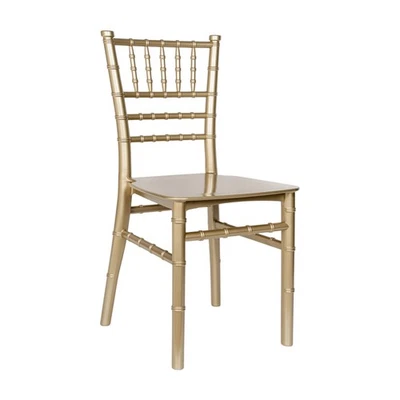 ZMR FURNITURE HERCULES Child’s Gold Resin Party and Event Chiavari Chair for Commercial & R...
