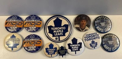 Vintage Toronto Maple Leafs Button Pin Collection – Lot of 12 - Image 1 of 4